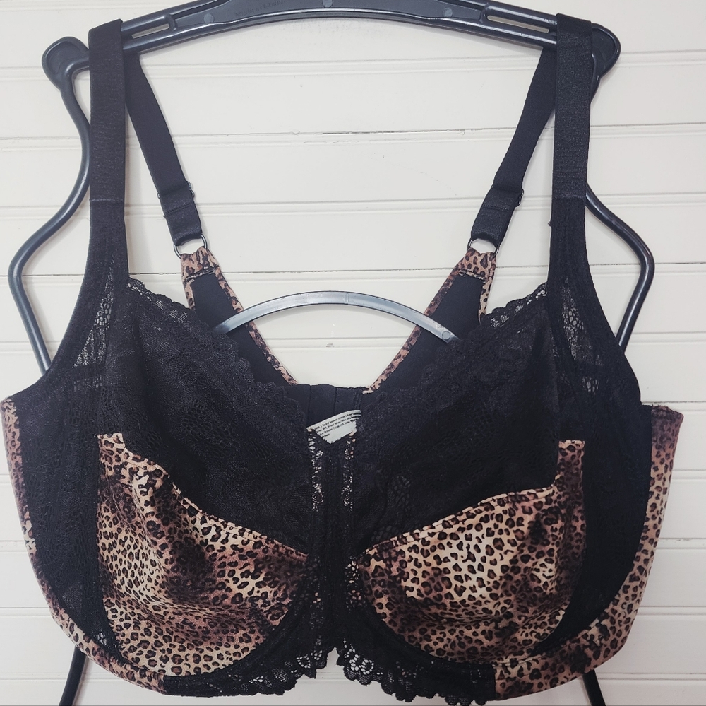 Lilyette‎ Leopard & Lace Underwire Bra 42DD